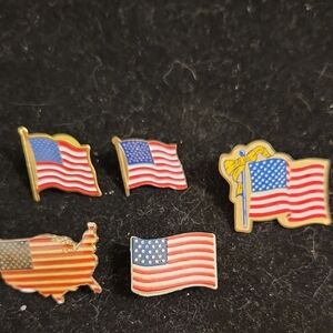 American Flag Pin Set